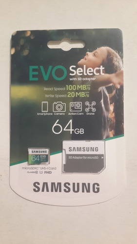 Tarjeta De Memoria De 64 Gb Evo Select