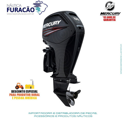 Motor De Popa Mercury 4 Tempos 100hp Elpt Efi Ct