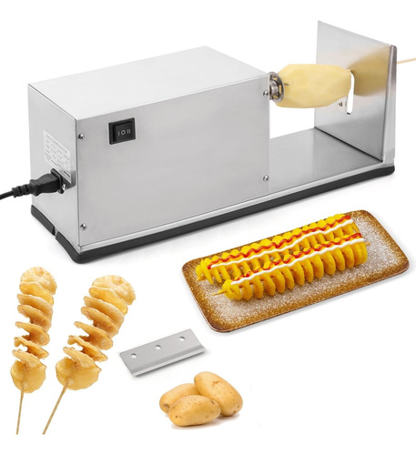 Cortador De Batatas Em Espiral Elétrico, Máquina De Fatiar
