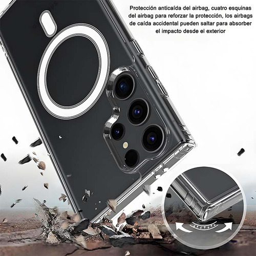 Funda Case Para Samsung S22 S22+ S23 S23+ S23fe S24 S24+ S24fe S24ultra S25 S25+ S25ultra Magsafe+inalámbrico Cargador+mica Pantalla