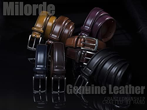Cinturón De Cuero Milorde Para Hombre, Moderno Y Clásico Par