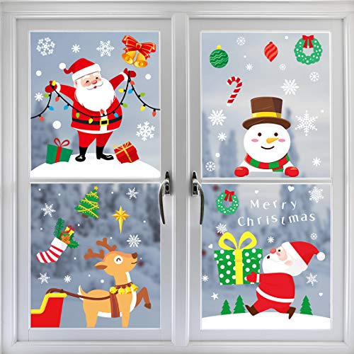 307 Pcs Christmas Window Clings Decal Stickers, Xmas Sn...