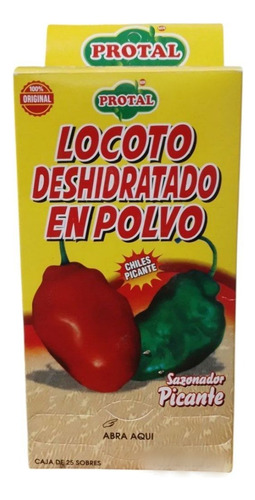 Locoto Deshidratado En Polvo 9 Gr Pack X 25 Unidades