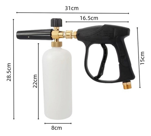 Pistola De Água De Alta Pressão Com Espuma, 5 Bicos De Cor