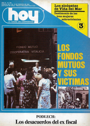 Revista Hoy 290 / 15 Febrero 1983 / Fondos Mutuos Víctimas