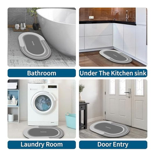 Tapete De Baño Súper Absorbente, Tapete De Baño De Secado Rá