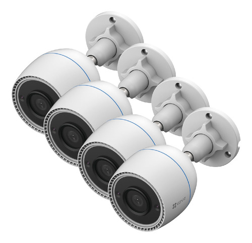 Imagen 1 de 10 de Kit X4 Camara Seguridad Wifi 1080p Ezviz Visión Nocturna
