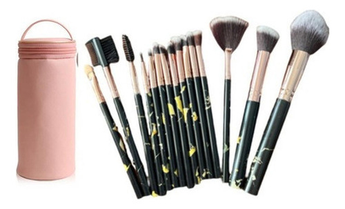 Set 15 Brochas Y Pinceles De Maquillaje Profesional Estuche