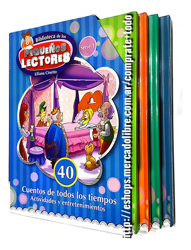 Biblioteca De Pequeños Lectores Serie 1 Azul - 40 Cuentos