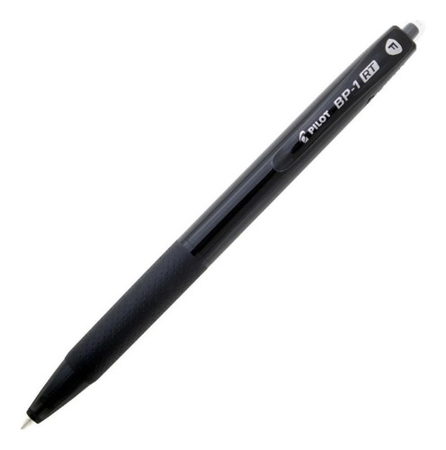 Bolígrafo retráctil Pilot Bp-1 07 negro, tinta unitaria, color negro, color exterior negro