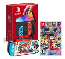 Comprar Consola Switch Oled Neon + Mario Kart 8 + Estuche Kart Bag