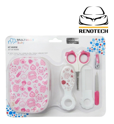 Kit Higiene Para Bebes Rosa Multikids Baby Bb098