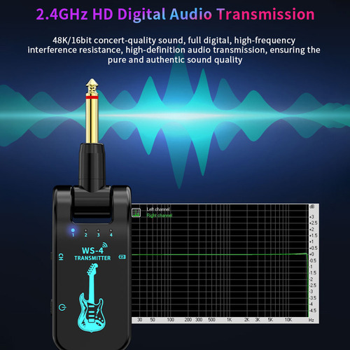 Conjunto De Receptor Transmissor De Guitarra Recarregável Se