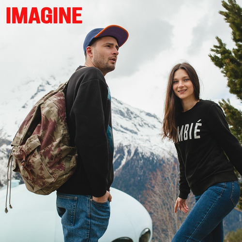 Imagen 6 de 8 de Suéter Liso Hombre Mujer Niño Niña Sudadera Negro Rojo Rosa