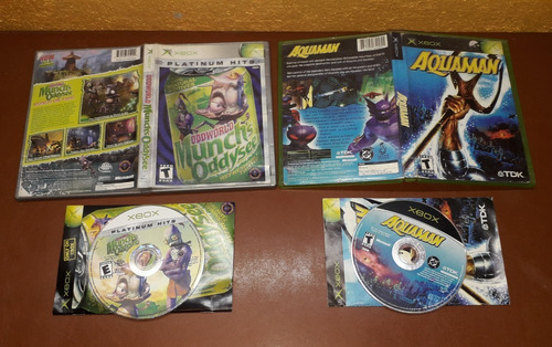 2 Juegos Oddworld: Munch's Oddysee Y Aquaman Xbox Clasico (Usado)