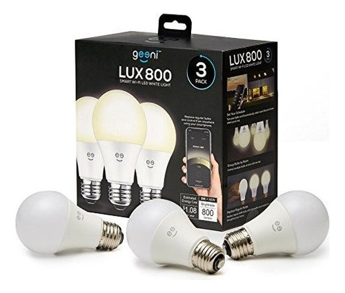 Lâmpadas LED reguláveis Geeni Lux 800 - A19 para uso doméstico