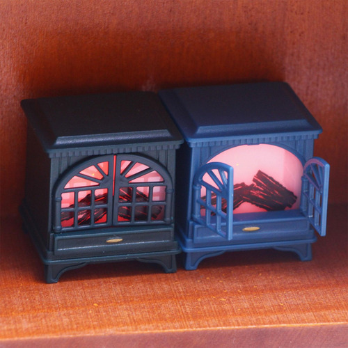 2 Chimenea En Miniatura Para Casa De Muñecas, Azul Oscuro