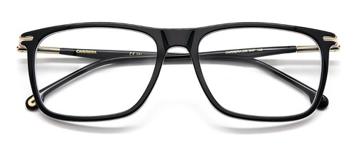 Lentes Carrera 289 Rectangle Vintage X L Armazón Oft. 56mm Color Shiny Black/gold/red M4p