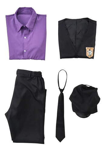 Disfraz De Cosplay De Chico Púrpura Para Hombre, Camisa Mora