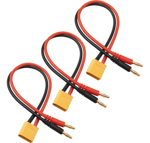 Hircqoo 3 Conectores Rc Banana De 0.157 in, Cable Macho A .