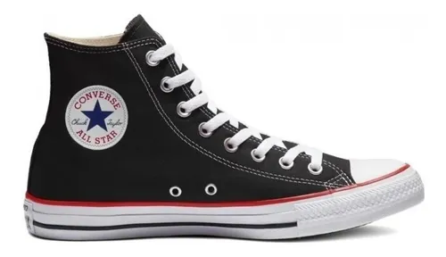 All star todo sales preto de couro