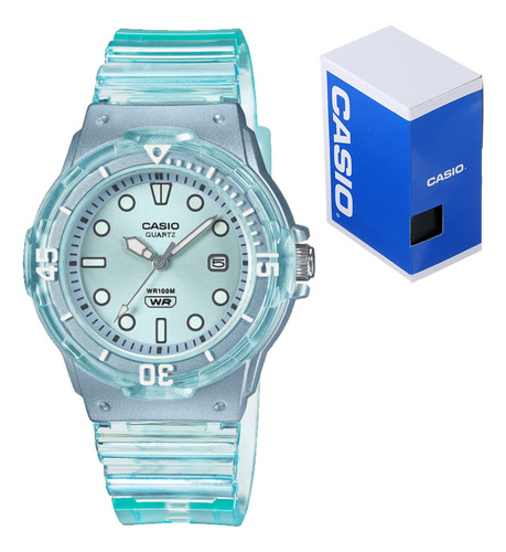 Reloj Casio Dama Lrw 200hs 2e Azul Transparente Fechador Azul