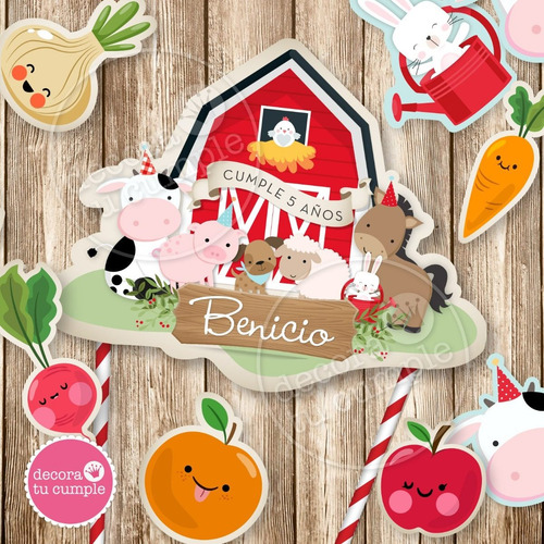 Kit Imprimible Animalitos Granja Cumpleaños 2