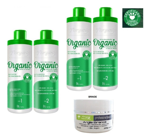 Imagem 1 de 3 de 2 Escovas 0% Formol Fiorganic - 1 L (promoção 03 A 10/03 )