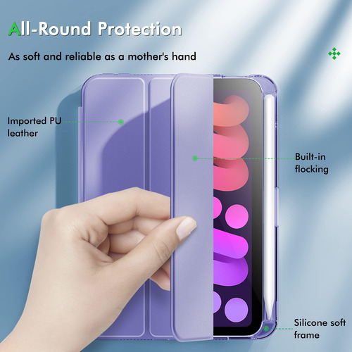 Infiland Para iPad Mini 7 Case, iPad Mini 7th (a17 Pro) Case