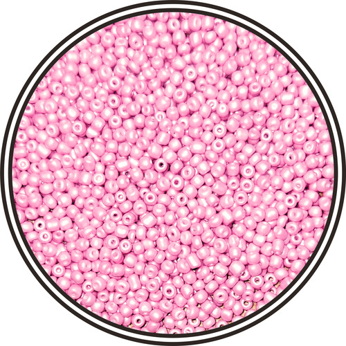 Mostacillon 100gr Esmaltado Bijou Accesorios Collar Pulsera Rosa Claro Perlado 3.5 Mm 4 Mm