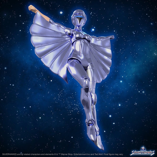Acerina Versión Metálica (steelheart Toy Version) Super 7 Silverhawks Ultimates Figura De Acción De 7 Pulgadas Articulada Diseño Premium Con Accesorios, Cabezas Y Manos Intercambiables