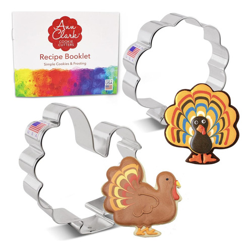 Cortadores De Galletas De Pavo De Acción De Gracias 2-pcset