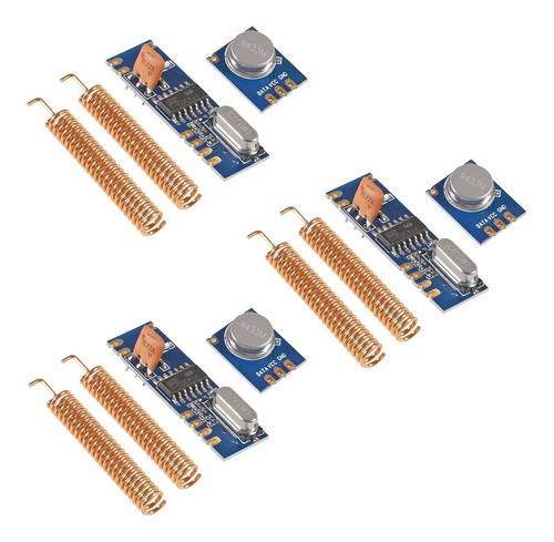 3 Juegos De 433 Mhz Ask Kit De Módulo Receptor Y Trans...