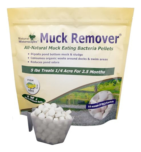 Muck Remover Pellets 5 Lb (10 Scoops) | Pond Tablets Tr...