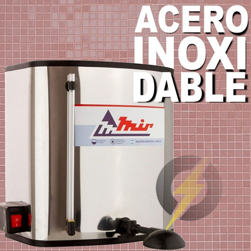 Ducha Electrica Calefon 20 Litros Acero Inoxidable Completo Plateado 1.2 W
