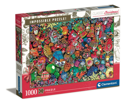 Rompecabezas Imposible Adornos De Navidad 1000 Pz Clementoni