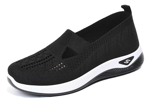 Zapatos De Malla Para Mujer, Transpirables, Informales, Con Suela Suave, Planos, Talla S