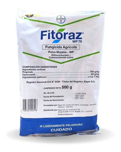 Fitoraz Bayer Control De Hongos En Plantas X 500gr