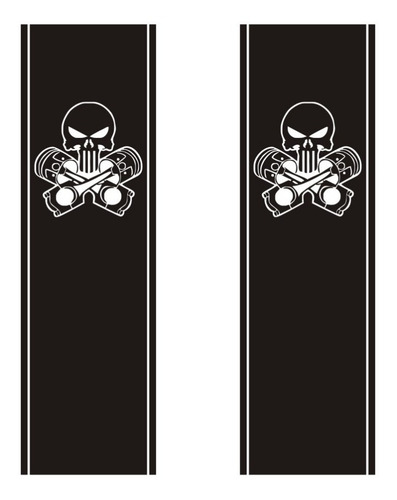 Imagen 2 de 5 de Franjas Laterales Camionetas 06 Punisher Graficastuning 00010