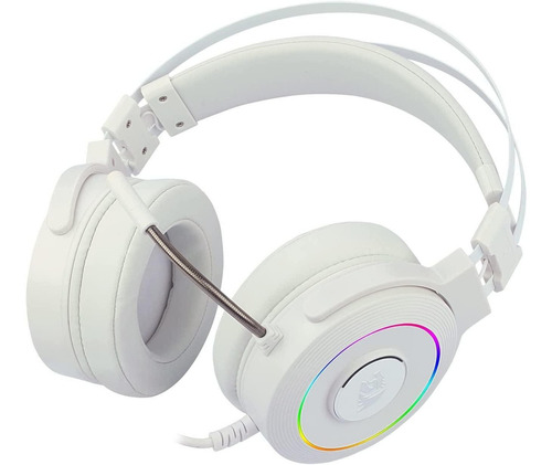 Auriculares gamer Redragon Chroma Lamia 2 lunar white con luz rgb LED