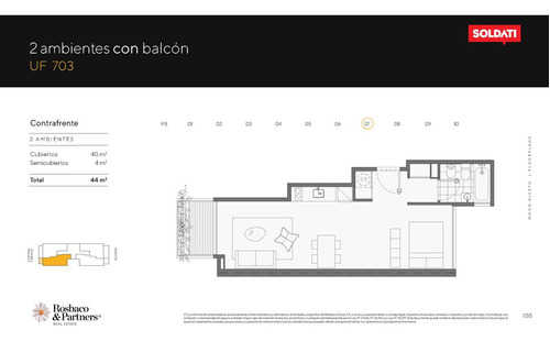 Departamento 1 Ambiente - Palermo, Mood Niceto