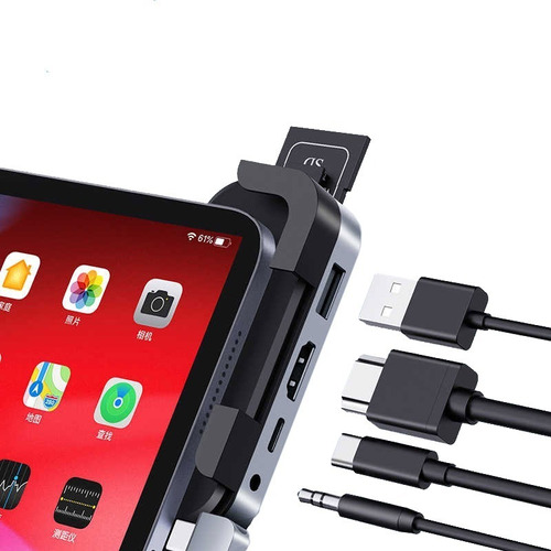 Adaptador Para iPad Pro Hub Usb-c 6 En 1 Hdmi Hagibis 2021 