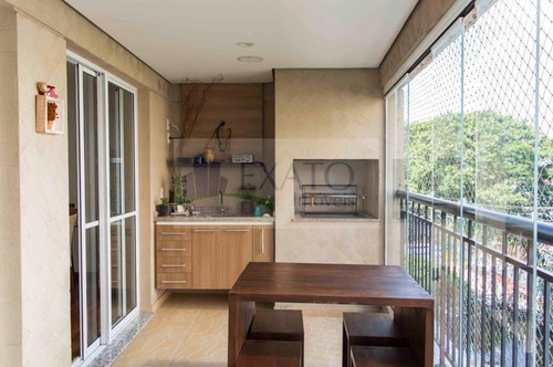 Imagem 4 de 15 de Apartamento Com Living Estendid0, Terraço, 2 Suítes E Home Office, 2 Vagas, Perto Shopping Morumbi - Em41373