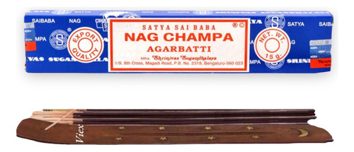 Incienso Satya Sai Nag Champa Agarbatti De 15 Grs C/portainc