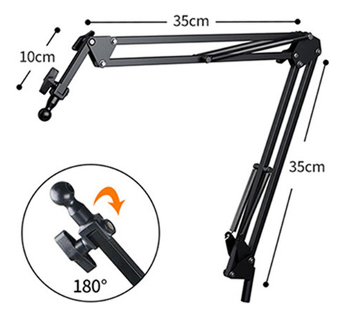 Suporte Extensível Para Telefone, Suporte Luz 9cm