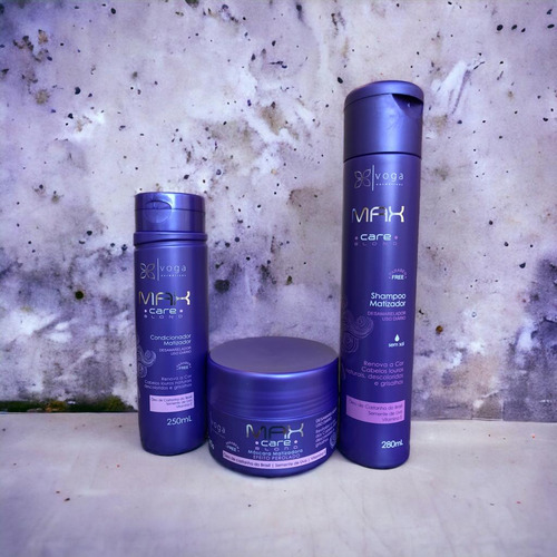Kit Shampoo Condicion Mascara Matizadora Maxcare Blond Voga