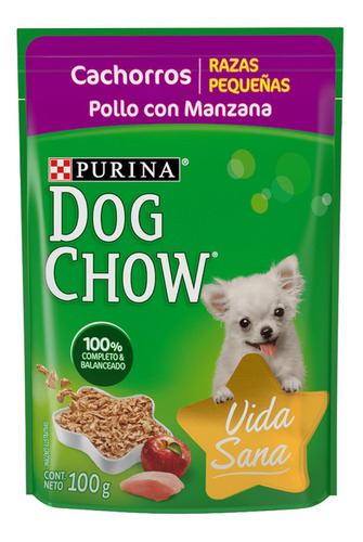 Imagen 1 de 1 de Sobre Dog Chow Cachorro Raza Pequeña Pollo 100gr