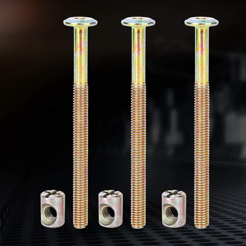 Tornillos Y Tuercas M6 De Barril Para Muebles - Kit De 10 Un