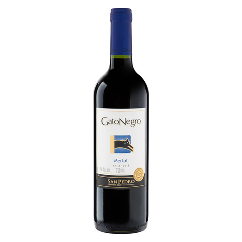 Imagem 1 de 1 de Vinho tinto seco Merlot Gato Negro 2016 adega Viña San Pedro Tarapacá 750 ml