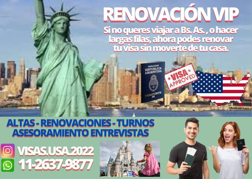 Imagen 2 de 10 de Visas Estados Unidos - Usa - Altas - Renovaciones - Turnos
